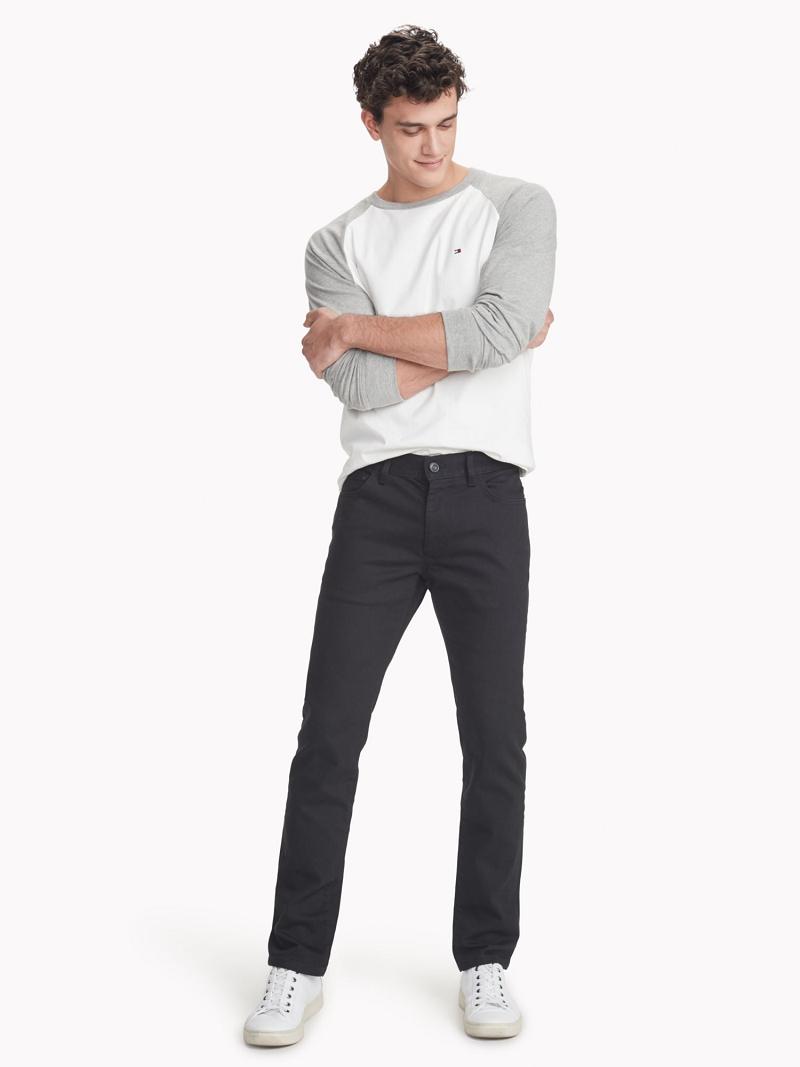 Férfi Tommy Hilfiger Slim fit essential Farmer Nadrág Fekete | HU 1161CTV